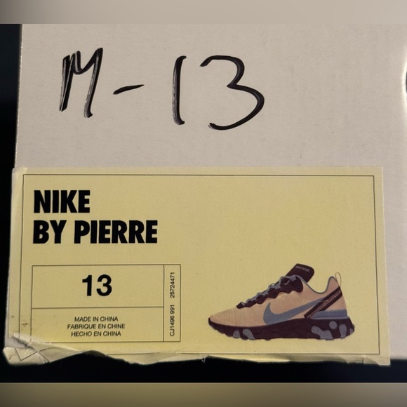 Nike React Element 55 iD Nike By You Size 13 New With Box (No Lid) Never Worn - Picture 12 of 12